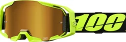 100% ARmatic Goggles - Black/Neon Yellow Mirror True Gold Lens