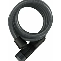 Abus Booster 6512 Keyed Coiled Bike Cable Lock: 180cm x 12mm With Mount, Black