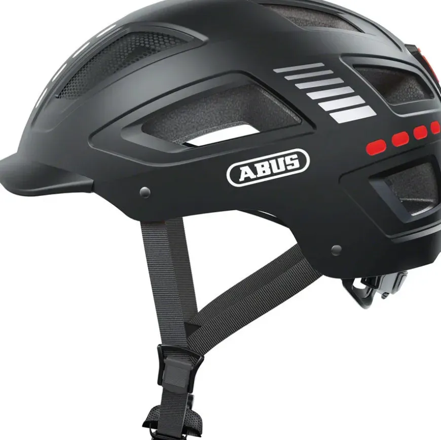 Abus Hyban 2.0 LED Road Bike Helmet - Black