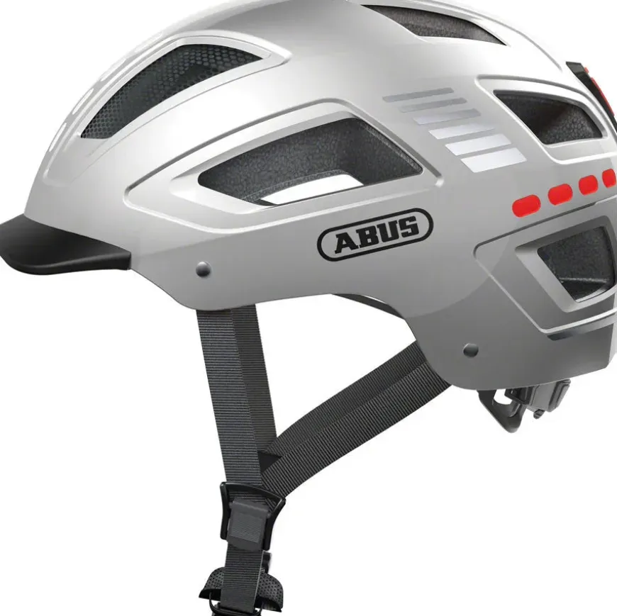 Abus Hyban 2.0 LED Road Bike Helmet - Gray