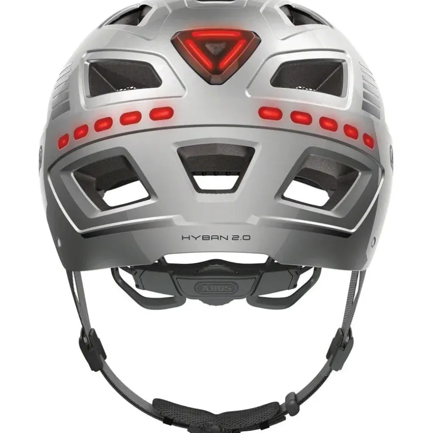 Abus Hyban 2.0 LED Road Bike Helmet - Gray