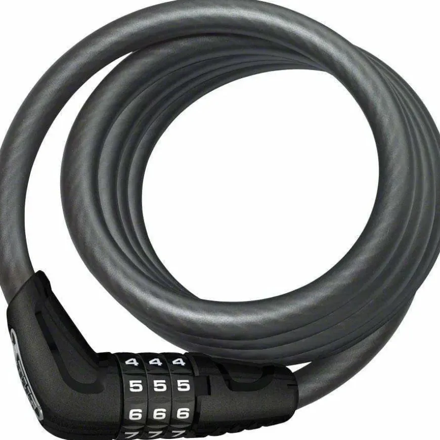 Abus Star 4508 Combination Coiled Bike Cable Lock: 150cm x 8mm