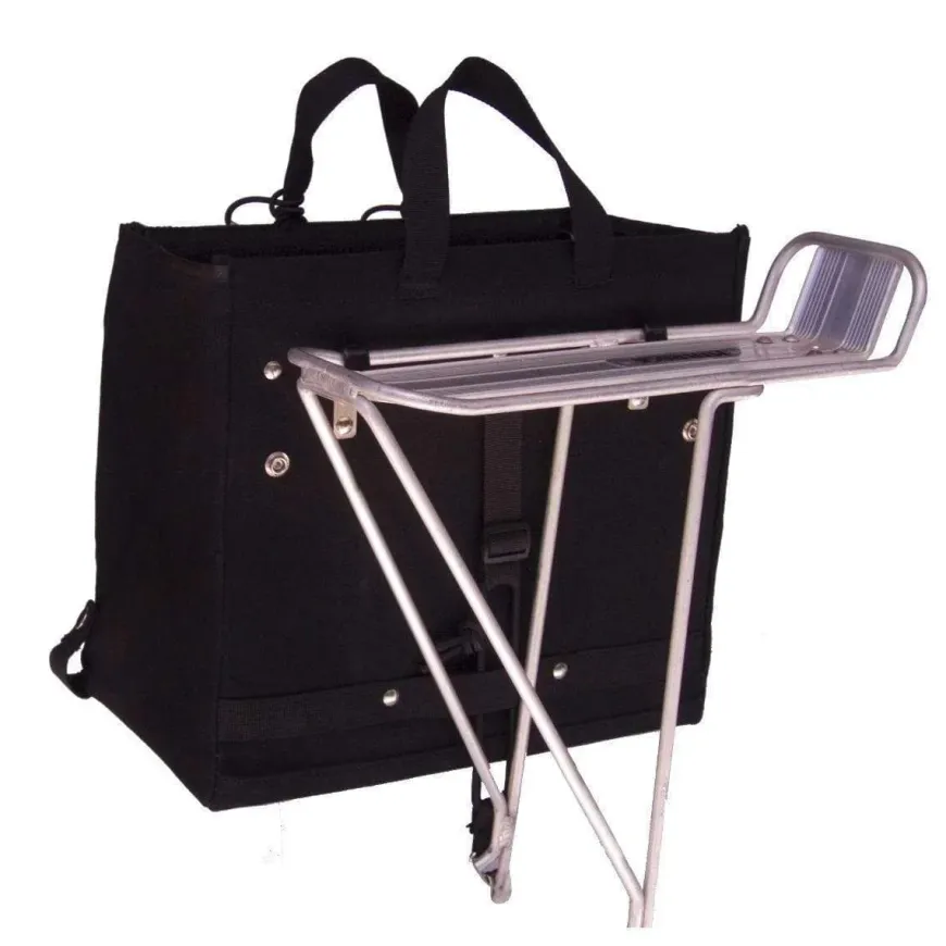 Banjo Brothers Minnehaha Canvas Grocery Pannier: Black Each