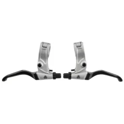 Black Ops Bent Levers Silver/Black Pair