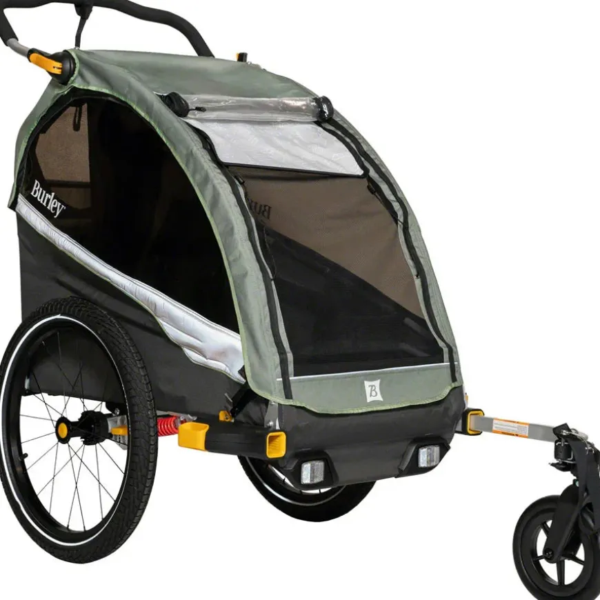 Burley DLite X Child Trailer - Single Sage Green