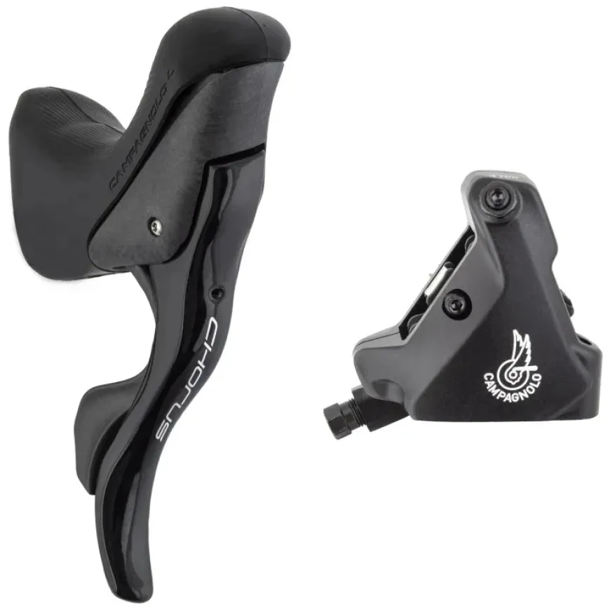 Campagnolo Chorus Ergopower Hydraulic Brake/Shift Lever Disc Caliper - Right/Rear 12-Speed 140mm Flat Mount Caliper BLK