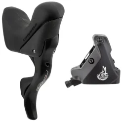 Campagnolo Record Ergopower Hydraulic Brake/Shift Lever Disc Caliper - Right/Rear 12-Speed 140mm Flat Mount Caliper BLK