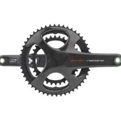 Campagnolo Super Record Bicycle Crankset with Stages Power Meter - 172.5mm, 12-Speed, 50/34t, 112/146 Asymmetric BCD, Ul-Tq Interface, Carbon
