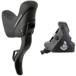 Campagnolo Super Record Ergopower EPS Hydraulic Brake/Shift Lever Disc Caliper - Right/Rear 12-Speed 140mm Flat Mount Caliper BLK