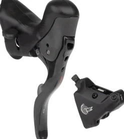 Campagnolo Super Record Ergopower Hydraulic Brake/Shift Lever Disc Caliper - Left/Front 12-Speed 140mm Flat Mount Caliper BLK
