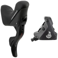 Campagnolo Super Record Ergopower Hydraulic Brake/Shift Lever Disc Caliper - Right/Rear 12-Speed 160mm Flat Mount Caliper BLK