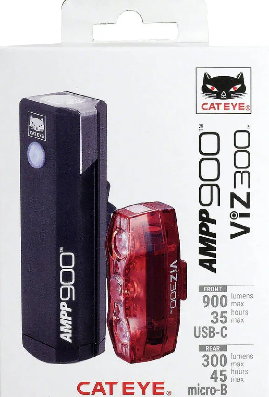 CatEye AMPP900 / VIZ300 (USB-C) Headlight and Taillight Set