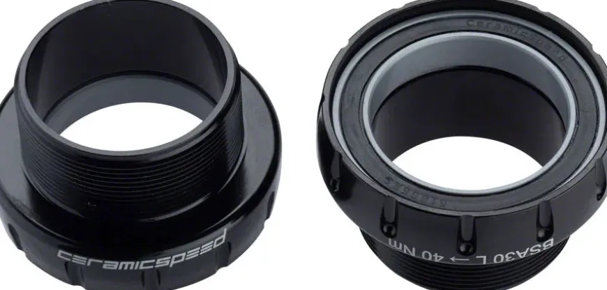 CeramicSpeed BSA30 MTB Bottom Bracket - BSA Thread 30mm Spindle Coated Races BLK