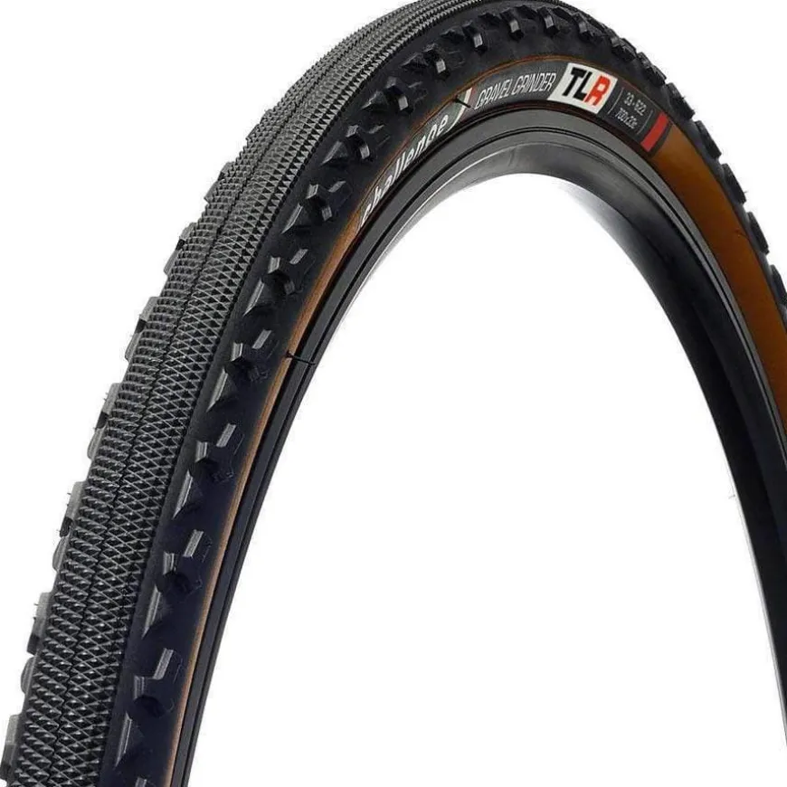 Challenge Gravel Grinder TLR Tire 650x46C Folding Tubeless Ready Vulcanized Nylon 120TPI Tanwall