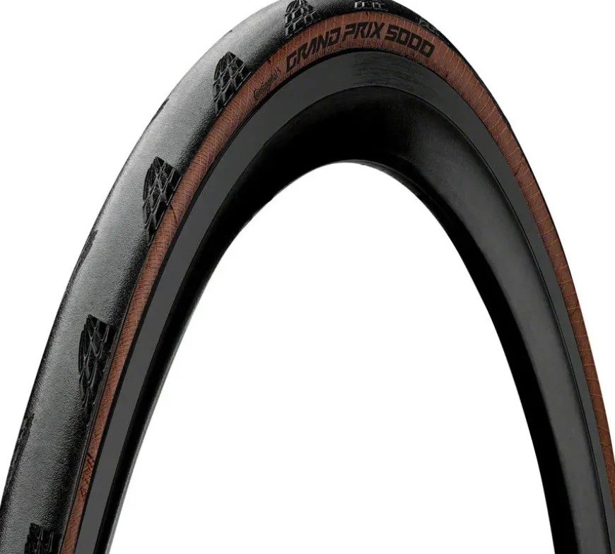 Continental Grand Prix 5000 Tire - 700 x 28 Clincher Folding BLK/Transparent BLKChili Vectran Breaker LazerGrip ACT