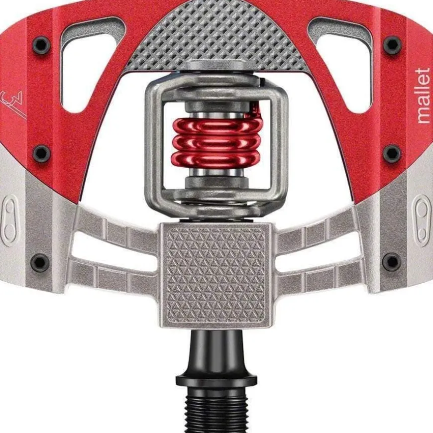 Crank Brothers Crankbrothers Mallet 3 Pedals - Dual Sided Clipless Platform Aluminum 9/16" Raw /Red