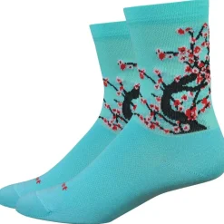 DeFeet Aireator Blossom Women's Bike Socks - Blue