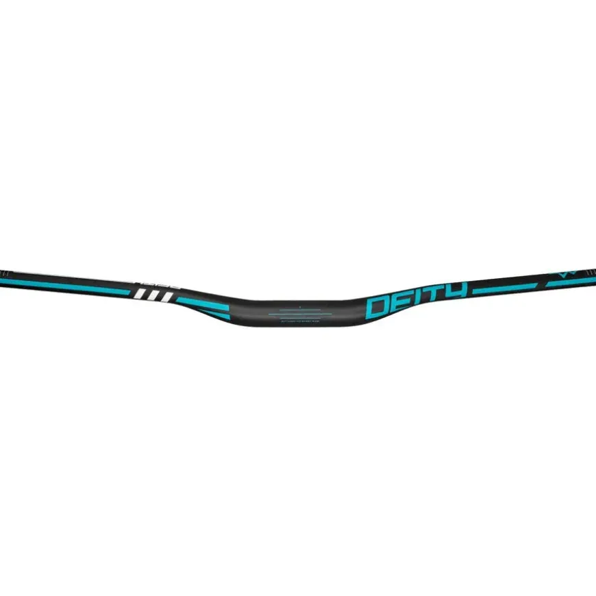 Deity Components Skywire 35 Handlebar: 15mm Rise, 800mm Width, 35mm Clamp, Black w/Turquoise