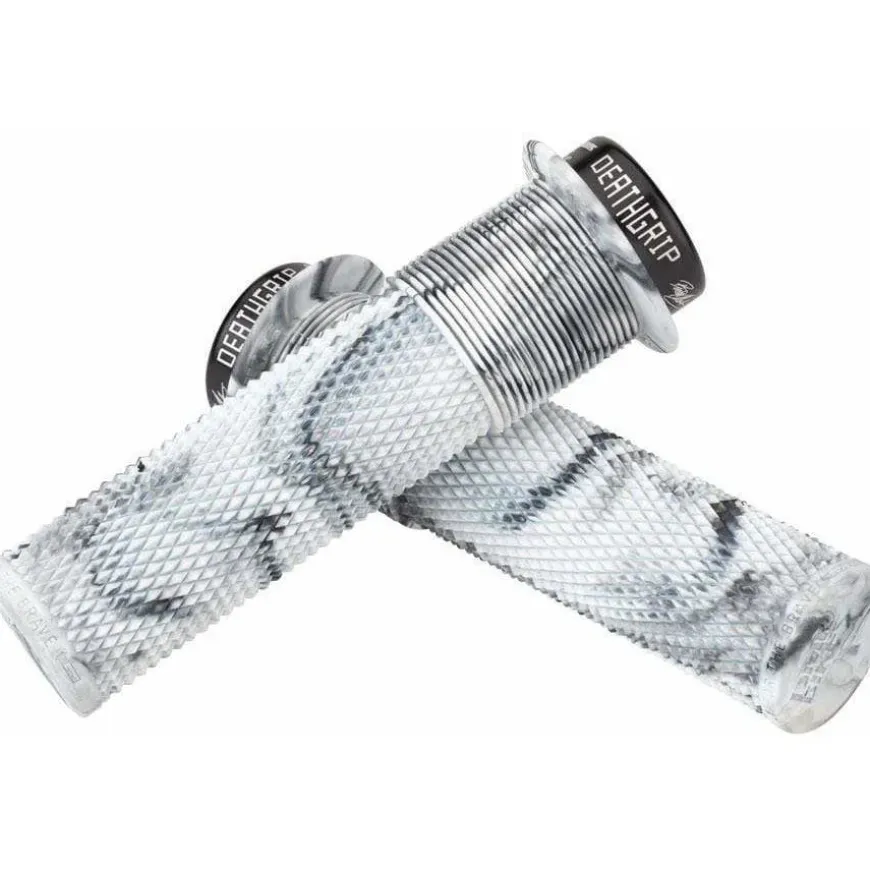 DMR DeathGrip Flanged Grips - Thick Lock-On Snow Camo
