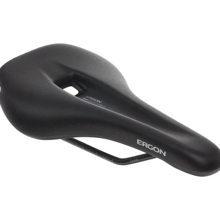 Ergon SM Sport Saddle - Chromoly Black Mens Medium/Large