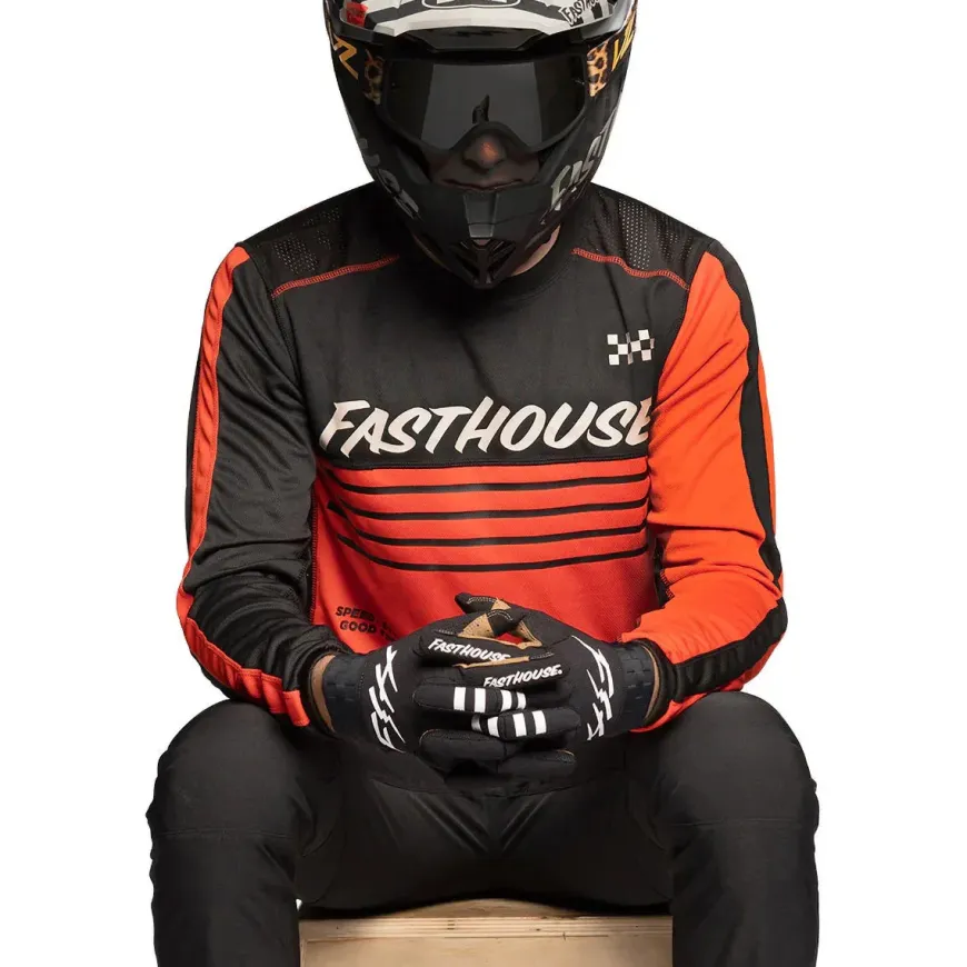 Fasthouse Classic Mercury LS Jersey - Black/Red