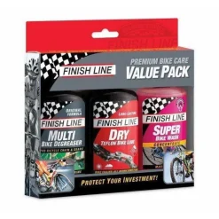 Finish Line Premium Bike Care Value Pack - Degreaser, Lube, & Bike Wash 61057