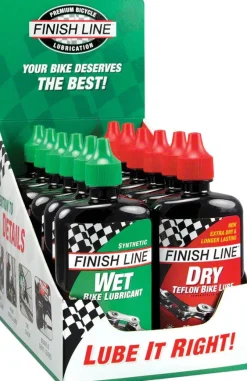 Finish Line Wet and Dry Bike Chain Lube - 4oz Drip Box of 12