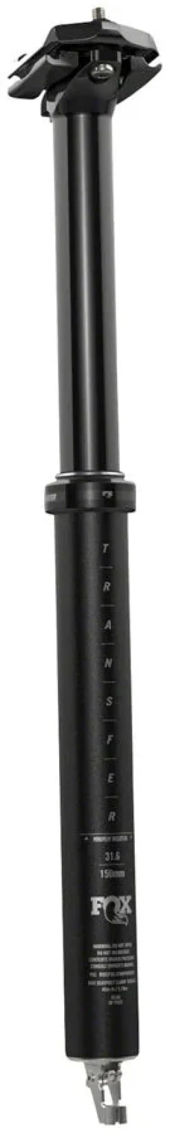 Fox Shox FOX Transfer Performance Elite Dropper Seatpost - 34.9 mm 180 mm Internal Routing Anodized BLK