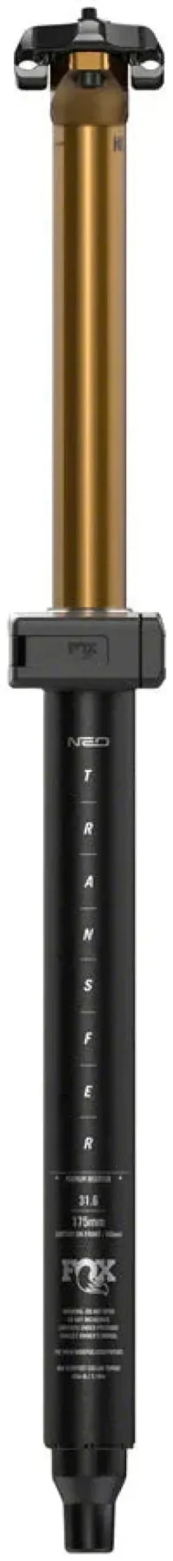 Fox Shox Transfer Factory Neo Wireless Dropper Seatpost - 30.9 mm 150 mm Internal Routing Kashima Coat