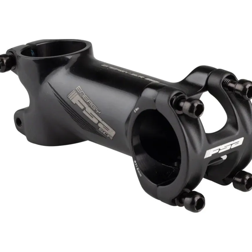FSA Energy SCR Stem - 31.8 Clamp, +/-6, Black/Gray