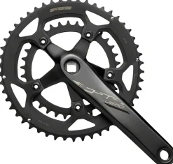 FSA Vero Compact 2x Crankset - 170mm 9-Speed 50/34t 5-Bolt 110 BCD JIS Spindle Interface N11 BLK