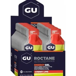 GU Roctane Energy Gel: Cherry-Lime, Box of 24