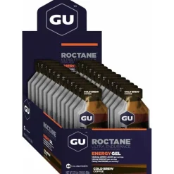 GU Roctane Energy Gel: Cold Brew Coffee, Box of 24
