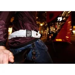 Hiplok GOLD Superbright Wearable Hardened Steel Bike Chain Lock: 12mm, White Reflective