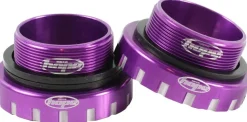 Hope BSA30 Threaded Bottom Bracket - 68/73/83/100/120mm For 30mm Spindle Stainless Purple