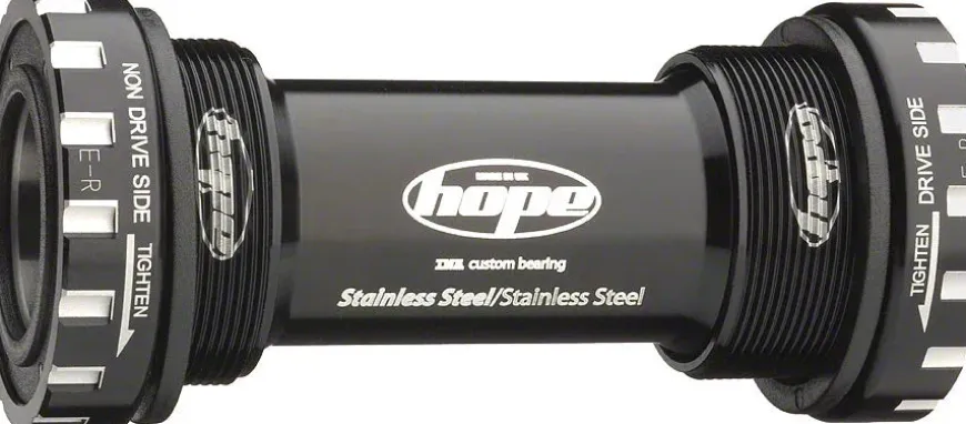 Hope BSA Threaded Bottom Bracket - 68/73 For 24mm Spindle Stainless Black