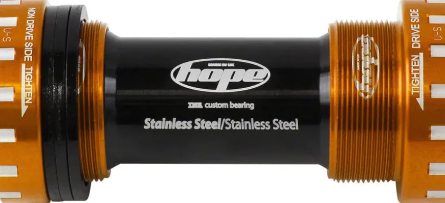 Hope BSA Threaded Bottom Bracket - 68/73mm For 24mm Spindle Stainless Orange