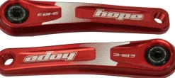 Hope Ebike Crank Arm Set - 165mm ISIS Standard Offset Red