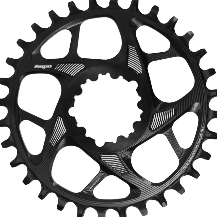 Hope Spiderless Retainer Chainring - 30t SRAM Direct Mount 3mm Offset R22 BLK