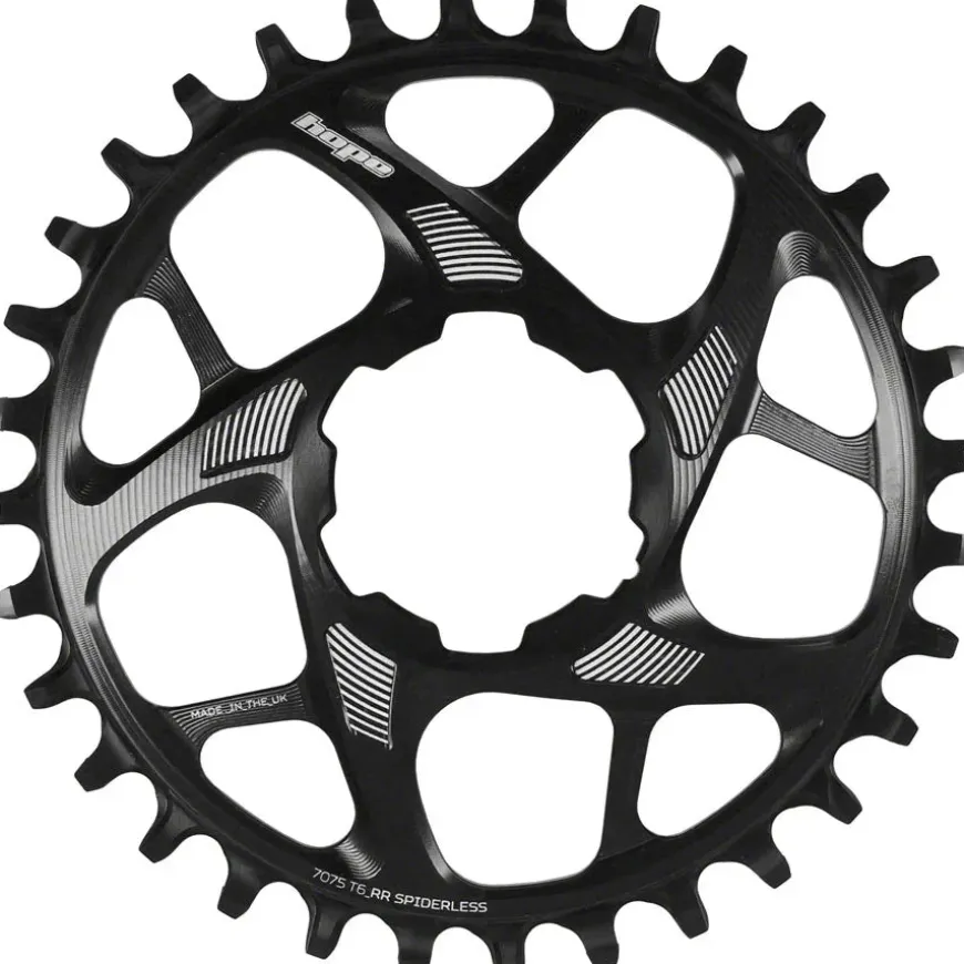 Hope Spiderless Retainer Chainring - 28t Direct Mount R22 Black
