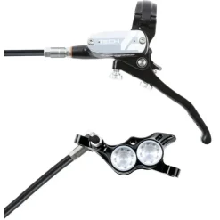 Hope Tech 4 E4 Disc Brake and Lever Set - Rear Hydraulic Post Mount Silver