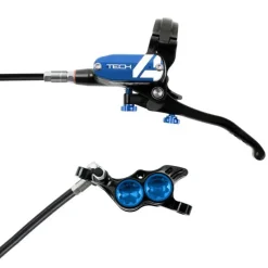 Hope Tech 4 E4 Disc Brake and Lever Set - Rear Hydraulic Post Mount Blue