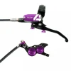 Hope Tech 4 V4 Disc Brake and Lever Set - Rear Hydraulic Post Mount Purple