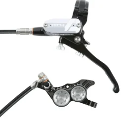 Hope Tech 4 V4 Disc Brake and Lever Set - Rear Hydraulic Post Mount Silver