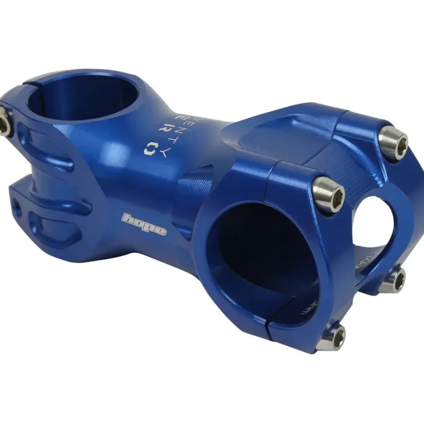 Hope XC Mountain Bike Stem - 31.8 Clamp, +/-0, 1 1/8", Blue