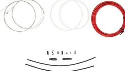 Jagwire Elite Sealed Shift Cable Kit - SRAM/Shimano Ultra-Slick Uncoated Cables Red
