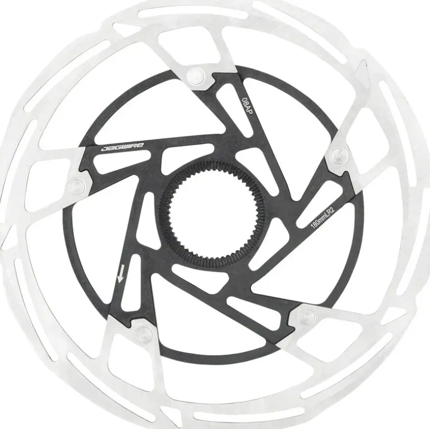 Jagwire Pro LR2 Disc Brake Rotor - 180mm Center Lock Silver/Black