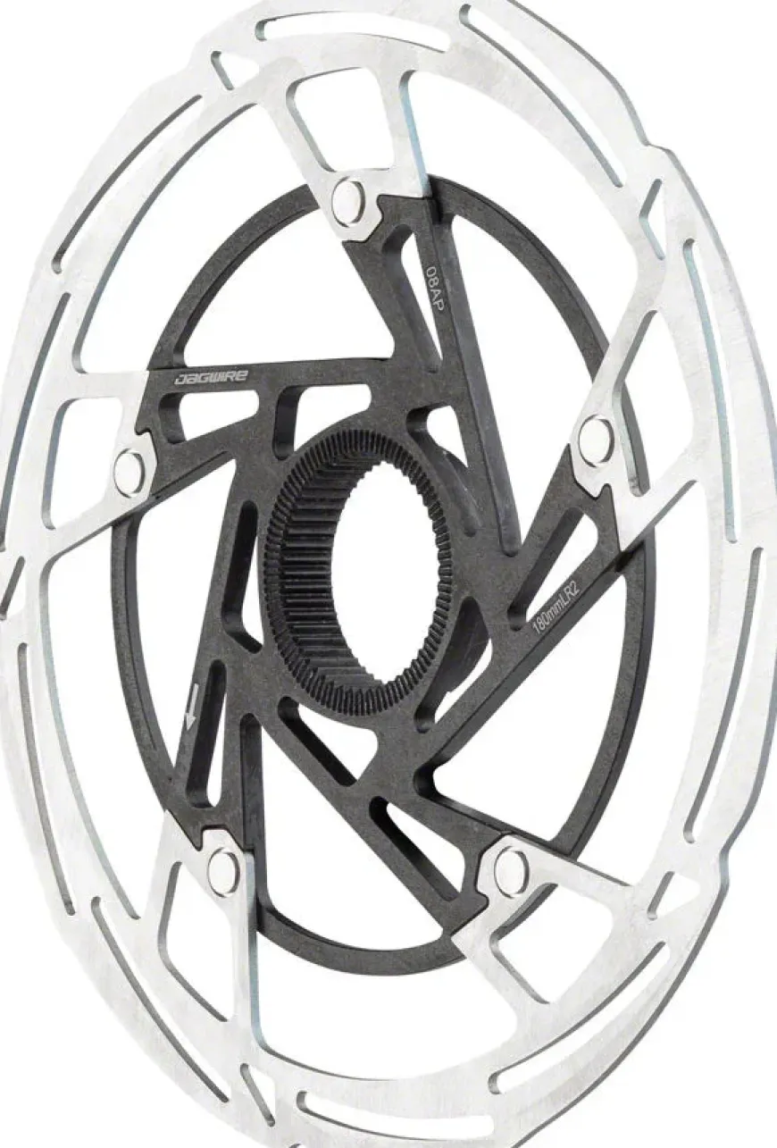Jagwire Pro LR2 Disc Brake Rotor - 180mm Center Lock Silver/Black