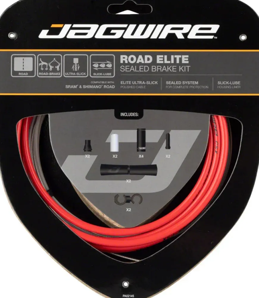 Jagwire Road Elite Sealed Brake Cable Kit - SRAM/Shimano Ultra-Slick Uncoated Cables