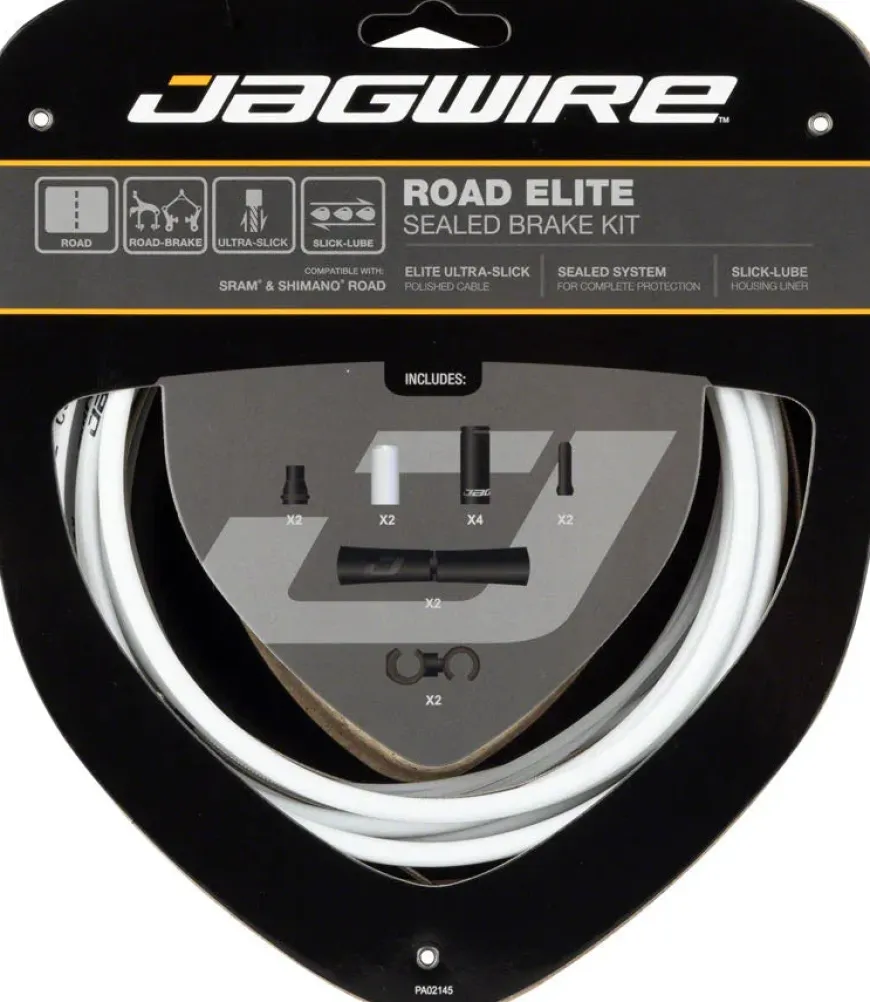Jagwire Road Elite Sealed Brake Cable Kit - SRAM/Shimano Ultra-Slick Uncoated Cables